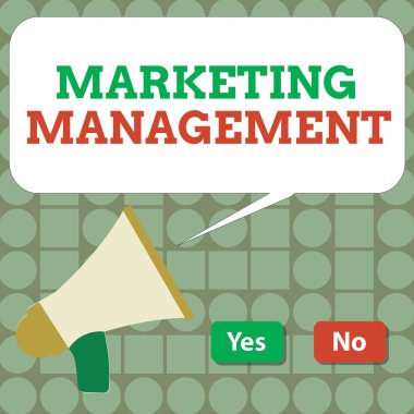 Metin işareti Pazarlama Yönetimini gösteriyor. Kavramsal Fotoğraf Geliştirme Reklamları Yeni Ürün veya Hizmeti Destekliyor