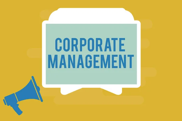Zápis poznámky ukazující Corporate Management. Obchodní fotografie představující všechny úrovně manažerského personálu a Excutives — Stock fotografie