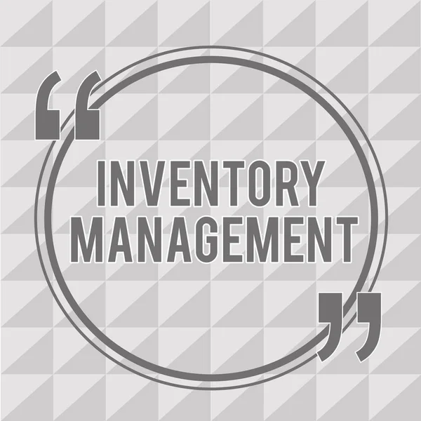 Word writing text Inventory Management. Business concept for Overseeing Controlling Storage of Stocks and Prices