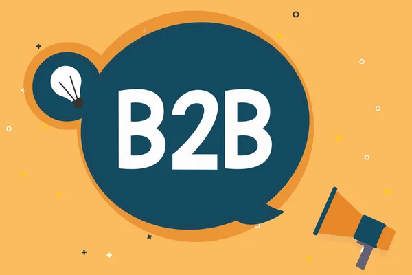 Χειρόγραφου κειμένου B2b. έννοια σημαίνει ανταλλαγή προϊόντων υπηρεσιών πληροφοριών μεταξύ επιχειρήσεων E Commerce — Φωτογραφία Αρχείου