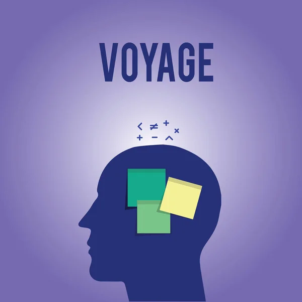 Aplikace Word psaní textu Voyage. Obchodní koncept pro dlouhou cestu zahrnující cestování po moři či ve vesmíru Turistická dovolená — Stock fotografie