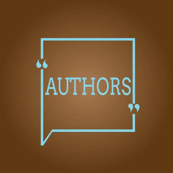 Conceptual Hand Writing Showing Authors Business Photo Showcasing Writers Books — Stock Photo, Image