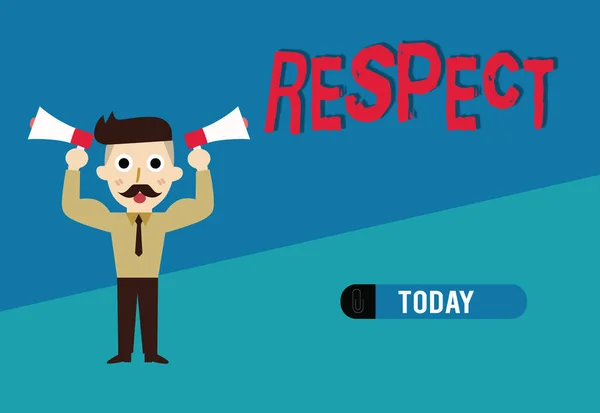 Word Tekst Intoetsen Respect Businessconcept Voor Het Gevoel Van Diepe — Stockfoto