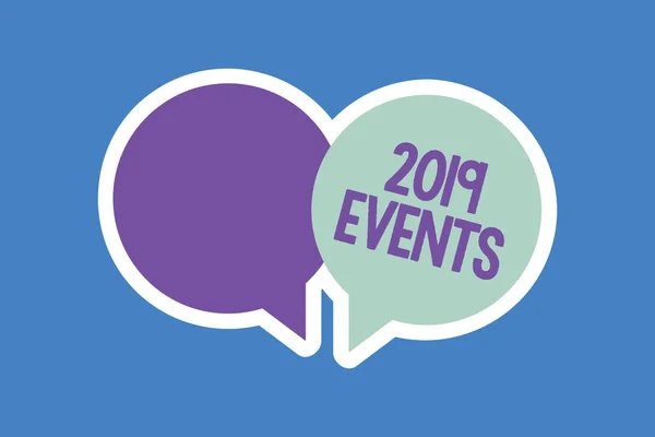 Textschreiben 2019 Veranstaltungen. Geschäftskonzept für Neujahrsfeiern Terminkalender wichtige Veranstaltungsplanung — Stockfoto