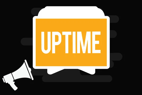 Handwriting Text Uptime Concept Meaning Time Which Machine Especially Computer — Stock Photo, Image