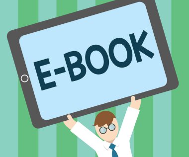 Word metin yazma E kitap. İş kavramı elektronik bilgisayar veya tablet okuyabilirsiniz basılı kitap versiyonu için