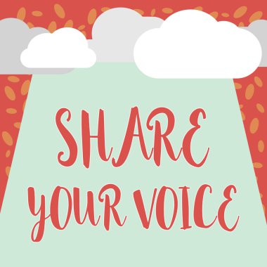 Paylaşım Your Voice gösterilen Not yazma. Onun görüş veya öneri vermek isteyen çalışan ya da üye vitrine iş fotoğraf