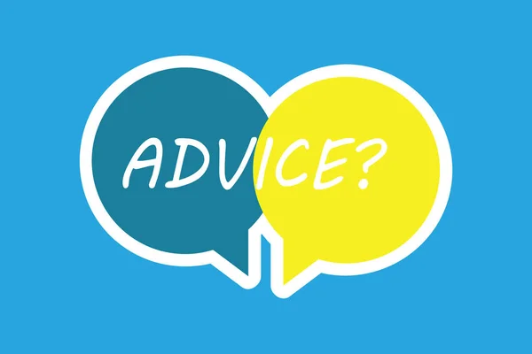 Wortlaut Text Ratschlag Frage. Business-Konzept für Beratung geben Unterstützung Hilfe Empfehlung fragen und Experte — Stockfoto