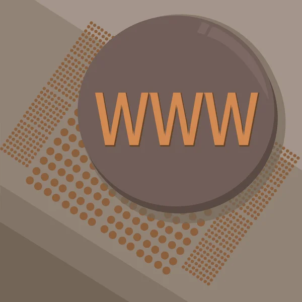 Skriva anteckning visar Www. Business foto skylta nätverk av online innehåll formaterat i Html och nås via Http — Stockfoto