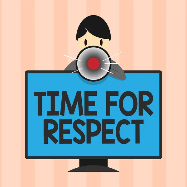 Tekst teken tijd voor Respect te tonen. Conceptuele foto wanneer u vraagt iedereen om naar te kijken hun hoogte met u — Stockfoto
