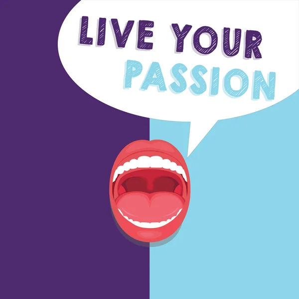 Manuscrito de texto escrevendo Live Your Passion. Conceito significado Fazer algo que você ama que você não considera um trabalho — Fotografia de Stock