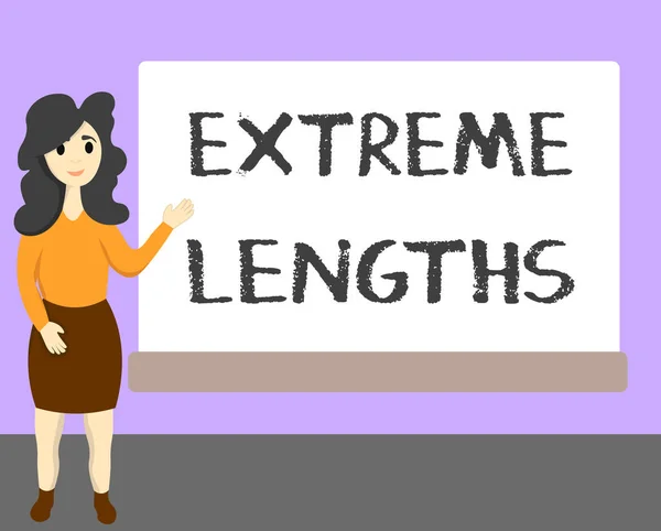 Λέξεις Κείμενο Γραφής Extreme Lengths Επιχειρηματική Ιδέα Για Κάντε Μια — Φωτογραφία Αρχείου