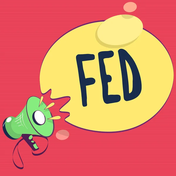 Tekst teken weergegeven: Fed. Conceptuele foto A federale agent en officiële vooral een lid van het Fbi Reserve-leger — Stockfoto