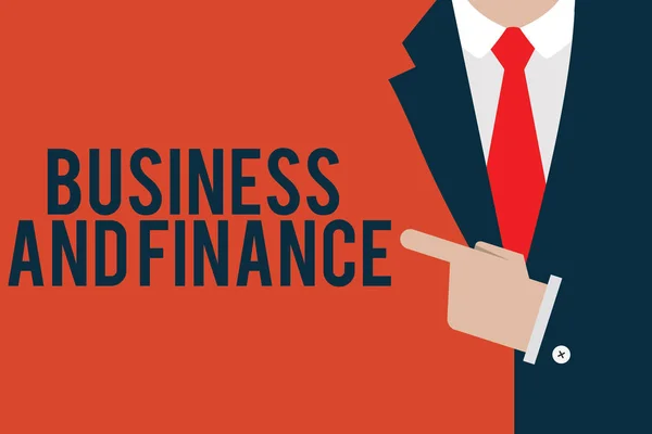 Word writing text Business And Finance. Business concept for Management of Asset Money and Fund of a company — Stock Photo, Image