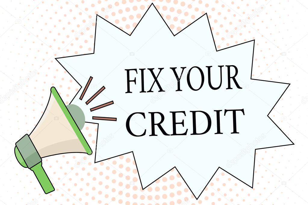 Word writing text Fix Your Credit. Business concept for Keep balances low on credit cards and other credit