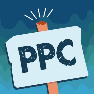 PPC. kavram reklamverenler ödeme anlamına gelir bir ücret her zaman onların reklam pazarlama tıklatıldığında el yazısı metin