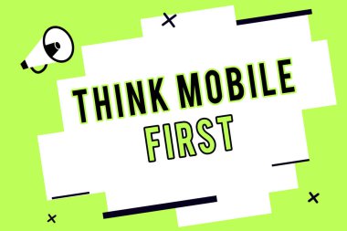 Metin yazma düşünüyorum mobil ilk kelime. İş kavramı kolay Handheld aygıt erişilebilir içeriği 24 veya 7 Handy