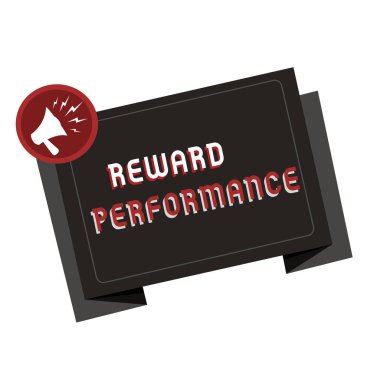 Ödül Performansını gösteren metin işareti. Kavramsal Fotoğraf Değerlendirmesi Şirkete Göreceli Değerli İşçileri Tanıma
