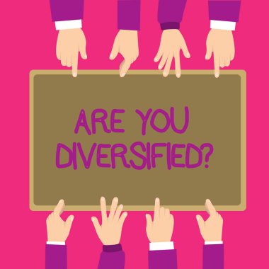 Metin işaret gösteren size Diversified soru vardır. Kavramsal farklı karışık çok yönlü biri fotoğraf