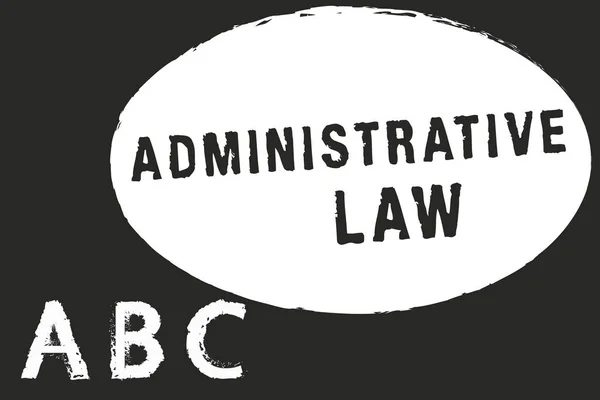 Adminisztratív jogot mutató szöveges jel. Fogalmi fotó Szabályok Testülete Szabályok Rendelkezések által létrehozott kormány — Stock Fotó