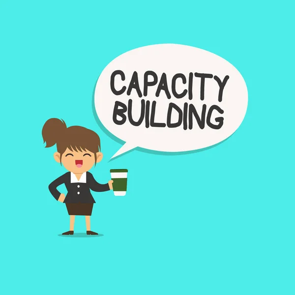 Word writing text Capacity Building. Geschäftskonzept zur Stärkung der Fähigkeiten des Einzelnen Arbeitskräfteplanung — Stockfoto