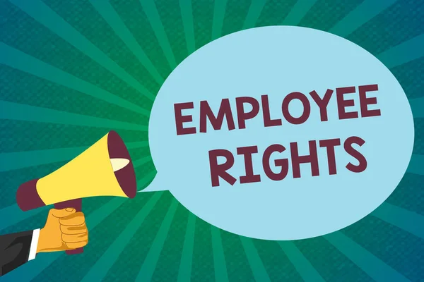 문자 메시지 Employee Rights.. 모든 고용인에 대한 사업 개념은 그들의 일터에서 기본적 인 권리가 있다 — 스톡 사진