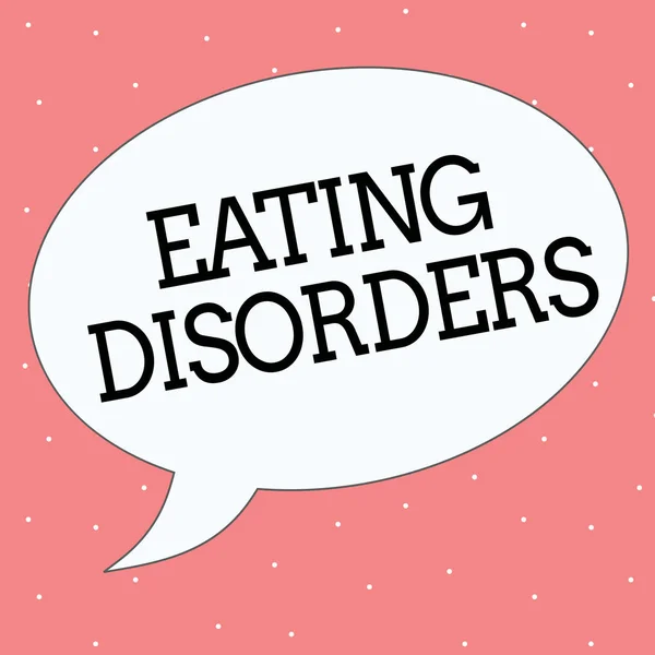 Conceptual hand writing showing Eating Disorders. Business photo text any of a range of psychological abnormal food habits