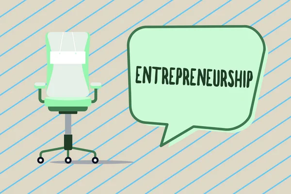 Écriture manuscrite de texte Entrepreneuriat. Signification du concept Processus de conception de lancement et d'exploitation d'une nouvelle entreprise — Photo