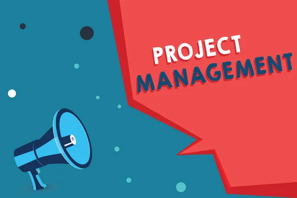 Scrittura di testi Word Project Management. Concetto di business per le competenze nei processi applicativi per raggiungere gli obiettivi e gli obiettivi — Foto Stock
