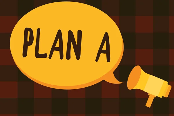 Textschild, das Plan a. konzeptionelles Foto zeigt, ursprünglicher Plan oder Strategie detaillierter Vorschlag, etwas zu tun — Stockfoto