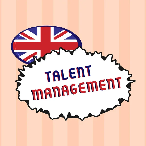 Text sign showing Talent Management. Conceptual photo Acquiring hiring and retaining talented employees