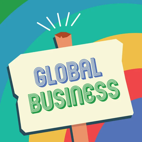 Sms 'je met Global Business. Conceptuele foto Handel en bedrijfssysteem een bedrijf doen over de hele wereld — Stockfoto