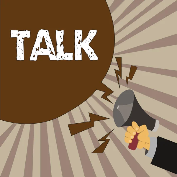 Tekst pisma Talk. Koncepcję co oznacza głos się pomysłów Express i uczucia komunikować przez wypowiadanych słów Speak — Zdjęcie stockowe