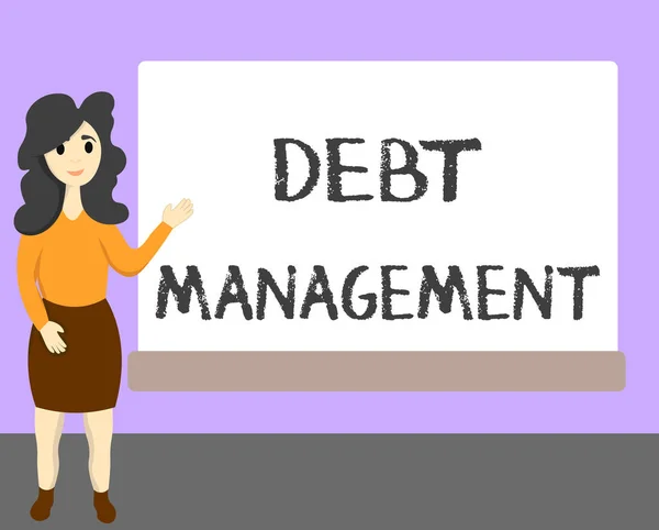 Word writing text Debt Management. Business concept for The formal agreement between a debtor and a creditor — Stock Photo, Image