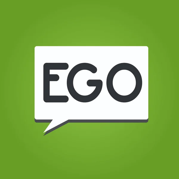 Textzeichen, das Ego zeigt. konzeptionelle Foto Sinn für Selbstwertgefühl Selbstwert einer Person bewusstes Denken Materie — Stockfoto