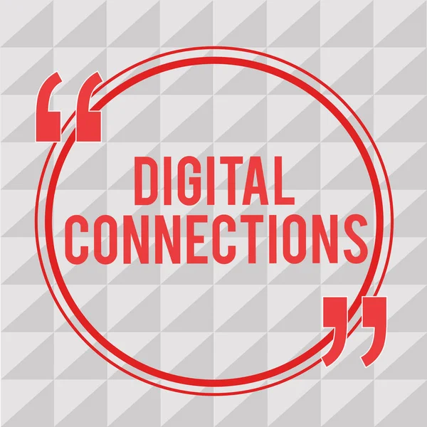 Piszę notatkę z Digital Connections. Prezentacja zdjęć biznesowych Potężne sposoby łączenia Online Global High Definition — Zdjęcie stockowe