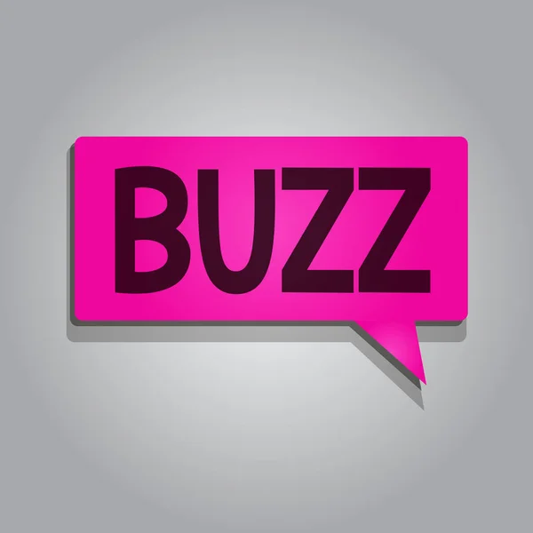 Tekst teken weergegeven: Buzz. Conceptuele foto snel sfeer van opwinding en activiteit gerucht telefoongesprek — Stockfoto