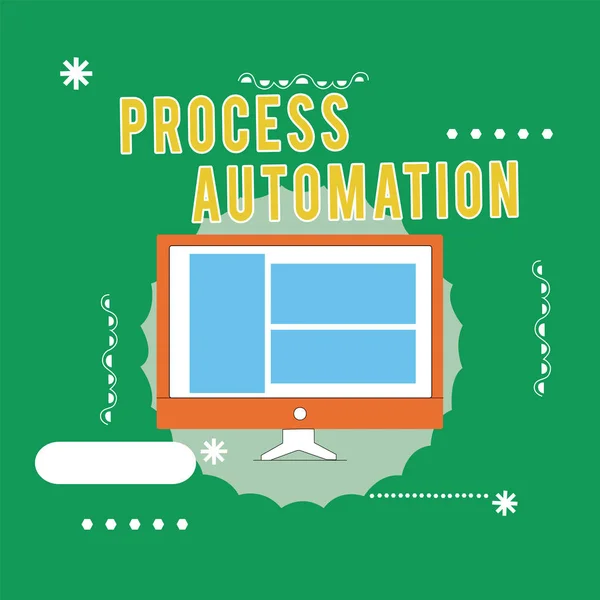 Ecriture conceptuelle montrant Process Automation. Texte de la photo d'affaires Transformation Robotique simplifiée Pour éviter la redondance — Photo