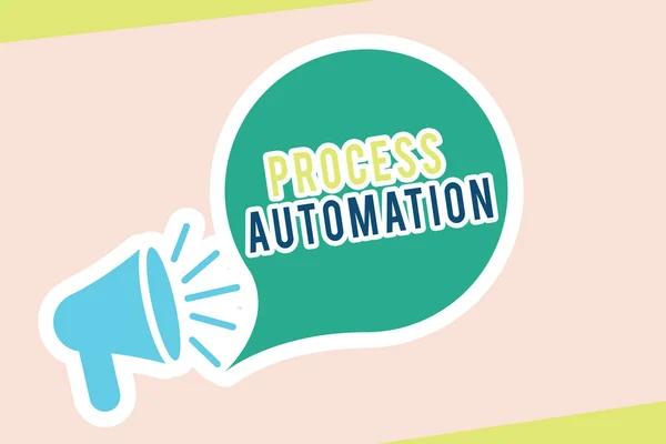 Tekst do pisania słów Automatyzacja procesów. Koncepcja biznesowa dla transformacji Usprawniony Robot Aby uniknąć redundancji — Zdjęcie stockowe