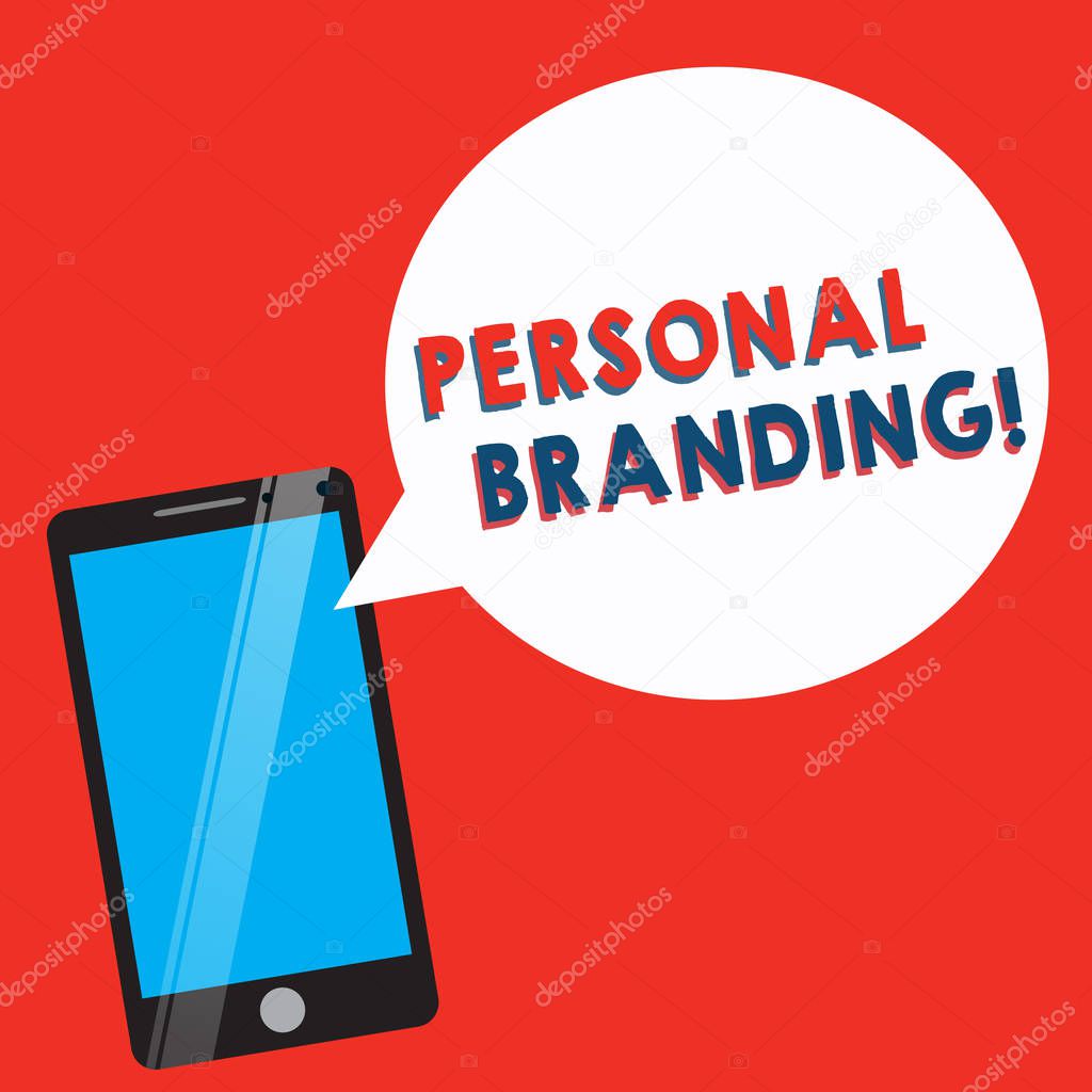 Conceptual hand writing showing Personal Branding. Business photo showcasing Practice of People Marketing themselves Image as Brands