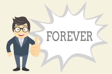 Handwriting text Forever. Concept meaning Everlasting Peranalysisent Always for future time endless Eternal clipart