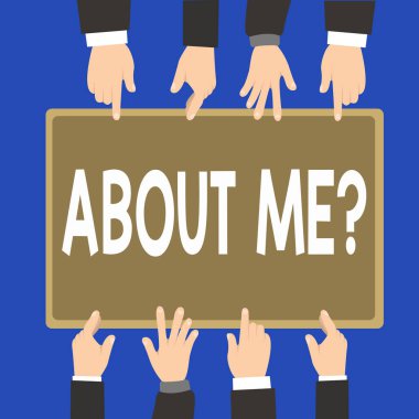 Metin yazma benim hakkımda soru kelime. Interrogating kendini gösteren diğer izin için iş kavramı bilir