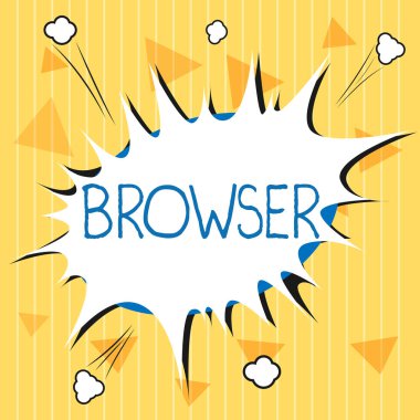 El yazısı metin tarayıcı. Bilgisayar programı grafik kullanıcı arabirimini görüntüleme Html dosyaları anlam kavramı