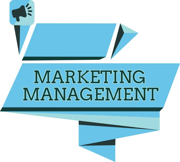 Handwriting text Marketing Management. Koncept znamená vyvinout reklamu Propagovat nový produkt nebo službu — Stock fotografie