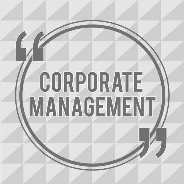 Slovo psaní textu Corporate Management. Obchodní koncepce pro všechny úrovně manažerského personálu a excutivů — Stock fotografie
