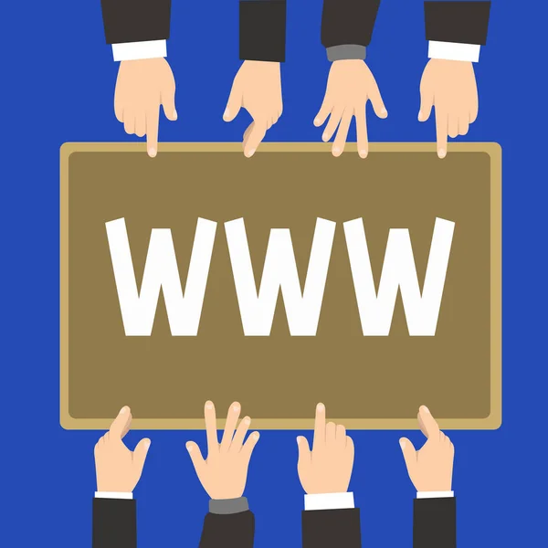 Word tekst Www. businessconcept te schrijven voor netwerk van online inhoud weergegeven in Html en toegankelijk via Http — Stockfoto