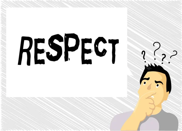 Word tekst intoetsen Respect. Businessconcept voor het gevoel van diepe bewondering voor iets of iemand waardering — Stockfoto