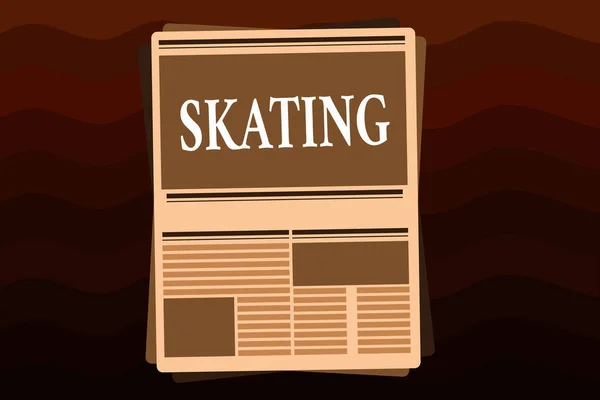 Handskrift text på skridskor. Koncept vilket innebär åtgärder av skridsko rolig sportaktivitet Skaters motion fritids — Stockfoto