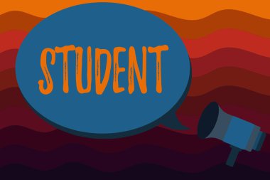 Öğrenci gösterilen metin işareti. Kavramsal fotoğraf okul öğrenci okuyan kişi eğitim alma öğrenme