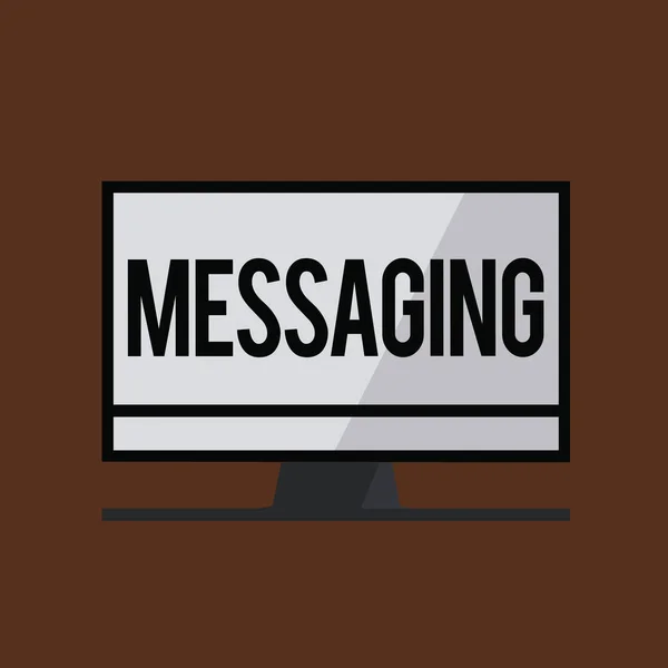 概念手書きのメッセージを表示します。テキスト メッセージのチャット メッセージを他のユーザーとコミュニケーションを紹介ビジネス写真 — ストック写真